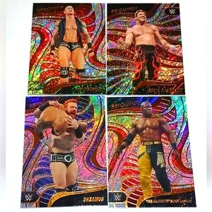 WWE Trading Cards Holographic Revolution Four Cards Bundle Bobby Lashley